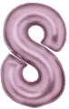Balon foliowy cyfra 8 satynowa pastelowy róż 86cm - tantis.pl