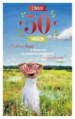 Kartka okolicznościowa. Urodziny 50 - tantis.pl