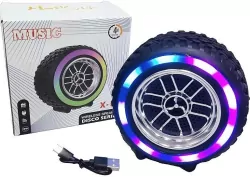 Głośnik Bluetooth koło samochodowe ze światłem USB