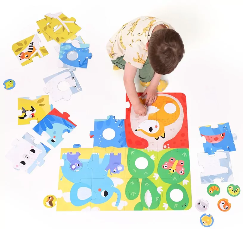 CzuCzu. Duuuże puzzle z dziurką. Zwierzęta - tantis.pl