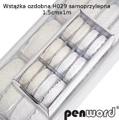 Wstążka ozdobna samoprzylepna 15mmx1m, 12 sztuk - tantis.pl