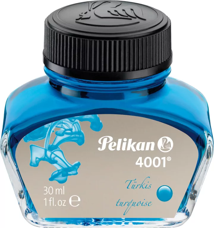 Atrament Pelikan 4001. Turkusowy. 30 ml. - tantis.pl
