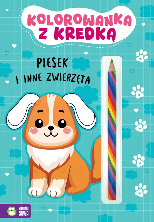 Kolorowanka z kredką. Piesek i inne zwierzęta - tantis.pl