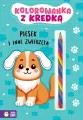 Kolorowanka z kredką. Piesek i inne zwierzęta - tantis.pl