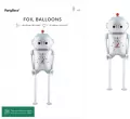 Balon foliowy Robot 37x80cm - tantis.pl
