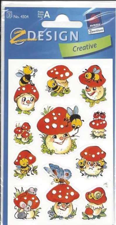 Naklejki papierowe. Muchomorki - tantis.pl
