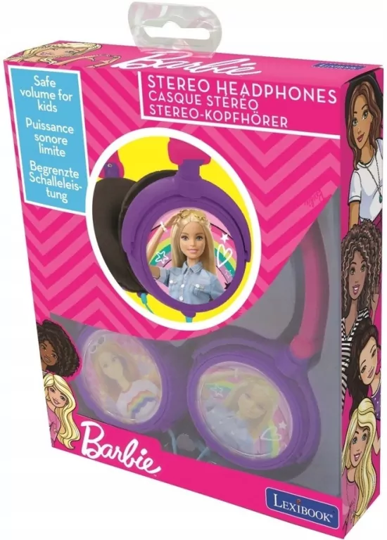 Składane słuchawki przewodowe, stereo Barbie - tantis.pl
