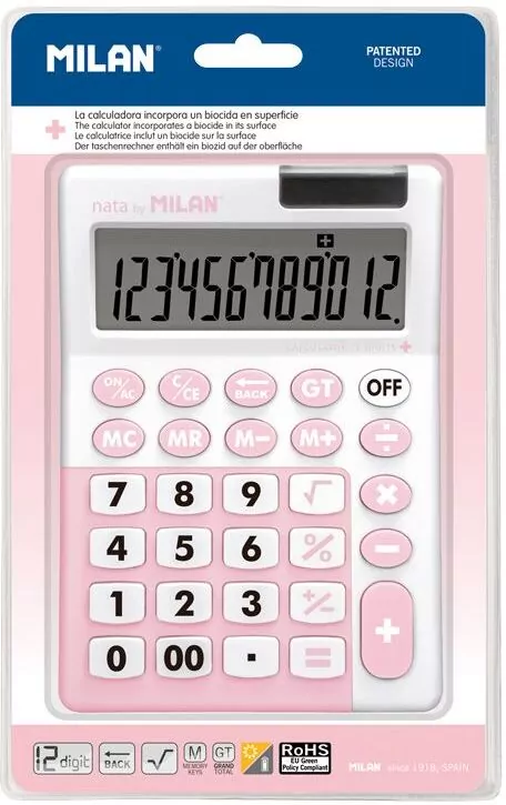 Kalkulator z dużymi klawiszami Antibacterial MILAN - tantis.pl