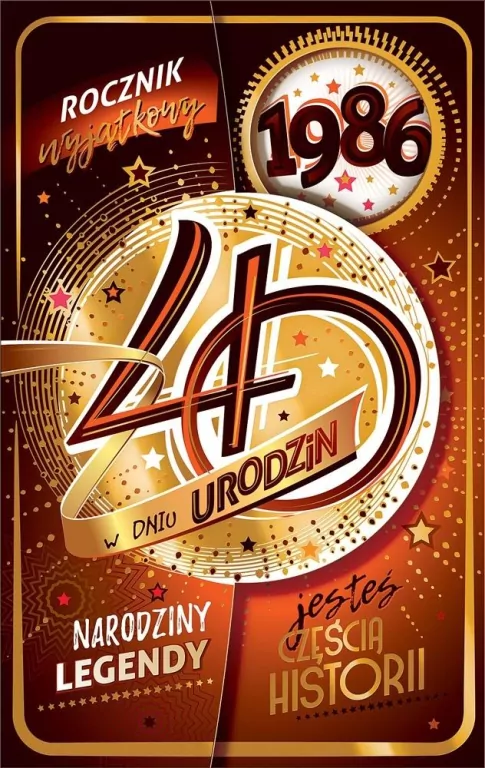 Kartka okolicznościowa Urodziny 40 - tantis.pl