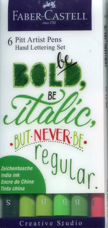 Zestaw 6 pisaków Pitt Artist Hand Lettering Set - tantis.pl