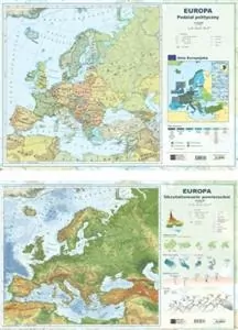 Mapa Europy A2. Dwustronna laminowana - tantis.pl