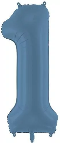 Balon foliowy cyfra 1 86cm granat - tantis.pl