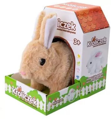 Króliczek na baterie, brązowy - tantis.pl