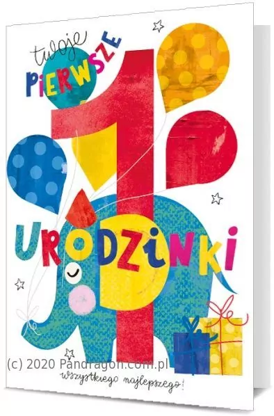 KARNET URODZINY 1 B6 Z KOP PD KB6-1839 FOL - tantis.pl