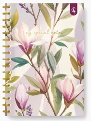 Kołonotatnik ozdobny B5/160K kratka Magnolia