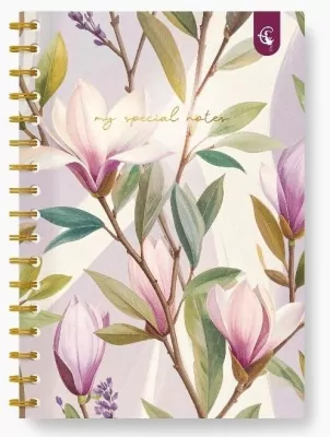 Kołonotatnik ozdobny B5/160K kratka Magnolia