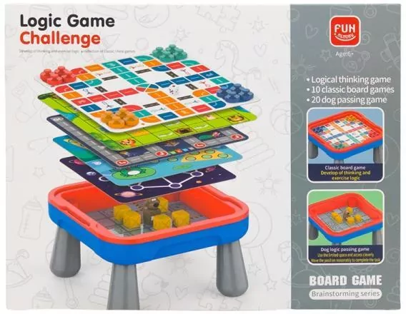 Gra planszowa 10 klasycznych gier Logic Game Challenge HC600503 - tantis.pl