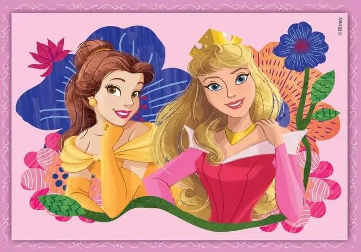 Clementoni. Puzzle 4w1. Super Kolor. Disney Princess - tantis.pl