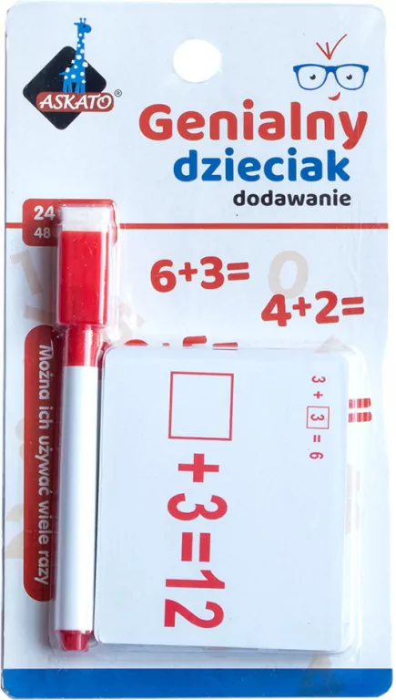 Fiszki matematyczne Dodawanie. Genialny dzieciak - tantis.pl