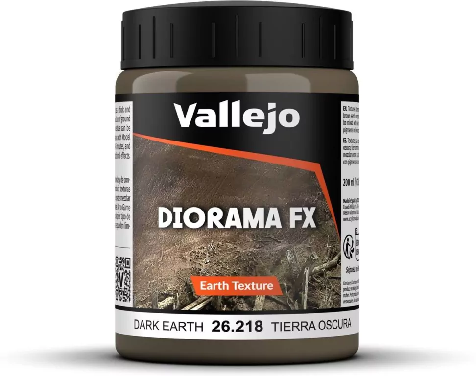 Vallejo: 26.218 - Diorama FX - Earth Textures - Dark Earth (200 ml) - tantis.pl