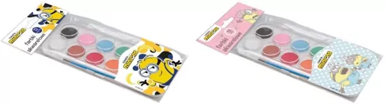Farby akwarelowe 12 kolorów Minionki