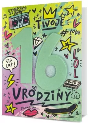 Karnet B6 Urodziny 16