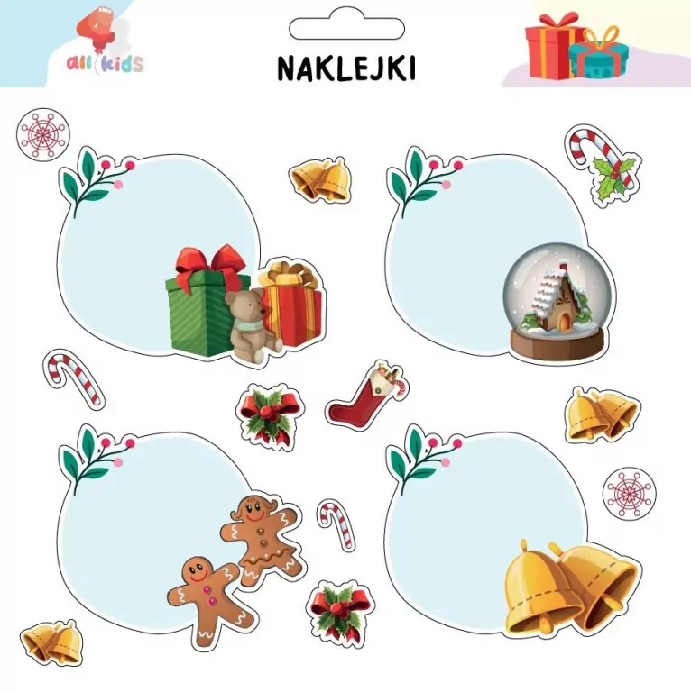 Naklejki na prezenty Boże Narodzenie 7 - tantis.pl