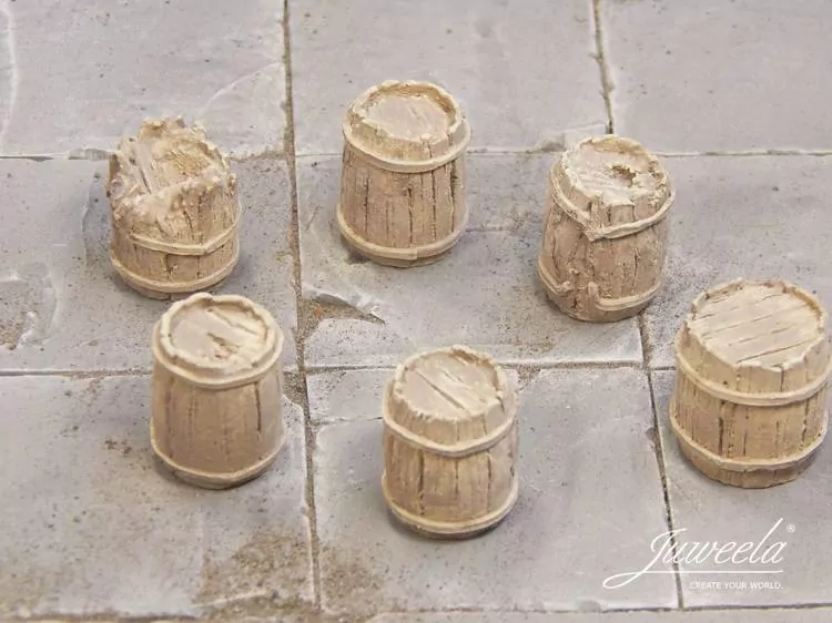 Juweela: Stare drewniane beczki - Jasne (6 szt) - tantis.pl