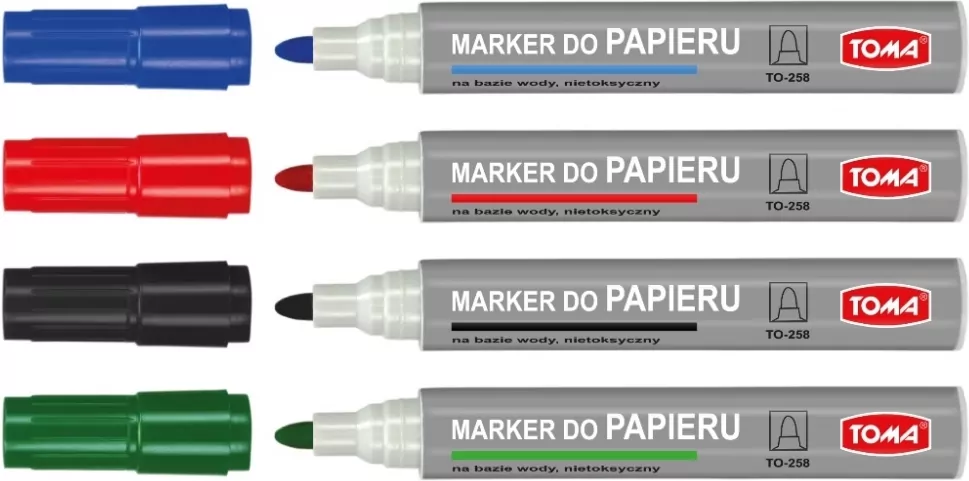 Marker Flip Chart 4 sztuki TOMA - tantis.pl