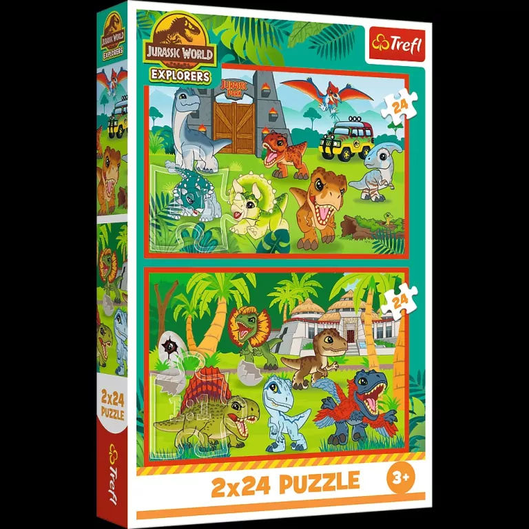 Puzzle 2x24 Małe dinozaury TREFL - tantis.pl