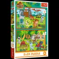 Puzzle 2x24 Małe dinozaury TREFL - tantis.pl