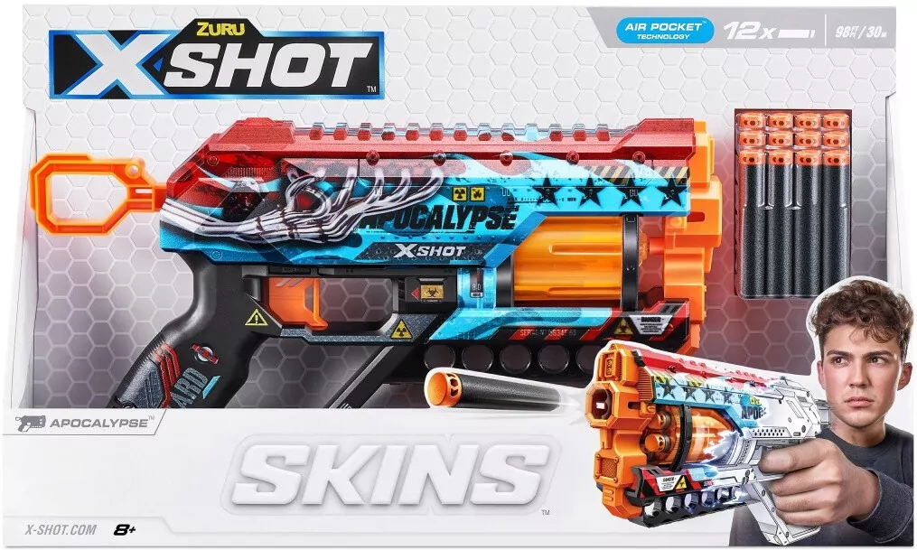 X-SHOT. Skins Griefer Apocalypse. Wyrzutnia, 12 strzałek - tantis.pl