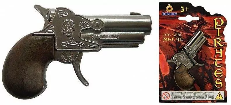 Mały metalowy pistolet pirata - tantis.pl