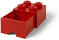 LEGO(R) pojemnik klocek z szufladą czwórka czerwony - tantis.pl