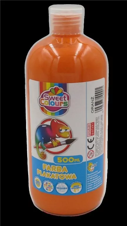 Farba plakatowa pomarańczowa 500ml - tantis.pl