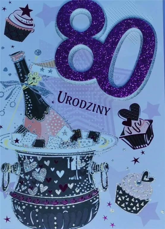 Karnet. 80 urodziny. Przestrzenny - tantis.pl