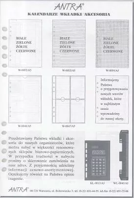 Wkład do organizera A5. Bloczek - tantis.pl