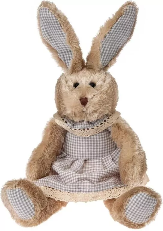 Królik Mellin w szarej sukience 25cm - tantis.pl