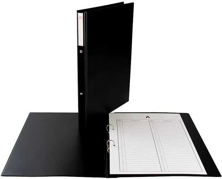 Teczka do akt osobowych A4/30MM/2R, Czarna - tantis.pl