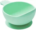 Nana's Manners Miska silikonowa z przyssawką i uchwytem zielona - tantis.pl