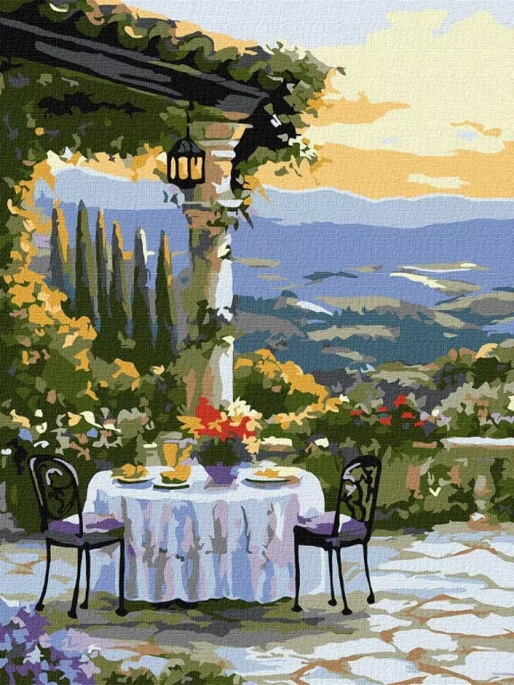 Malowanie po numerach - Malownicza kolacja 30x40cm - tantis.pl