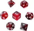 Komplet kości RPG bordo. Kamienie Księżycowe - tantis.pl