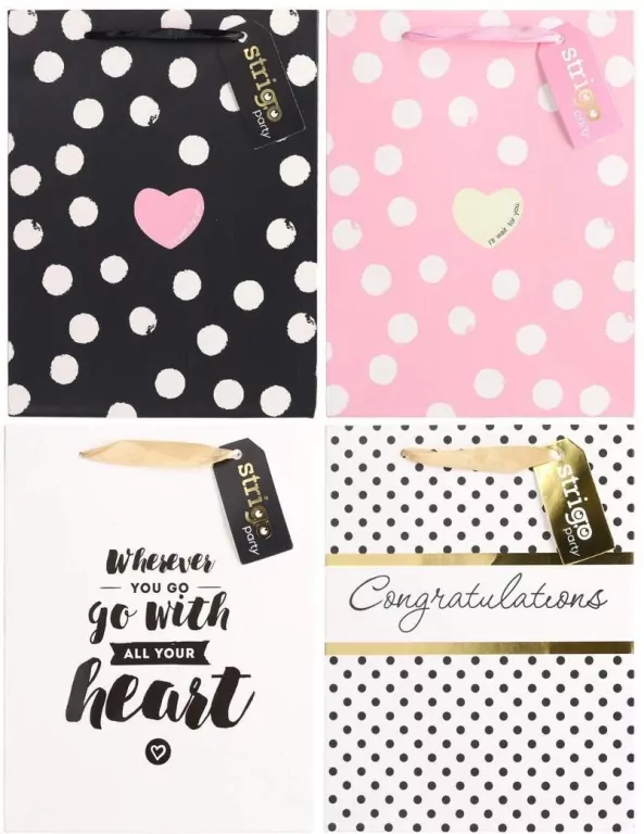 Torba prezentowa Party 18x23x10cm mix STRIGO - tantis.pl