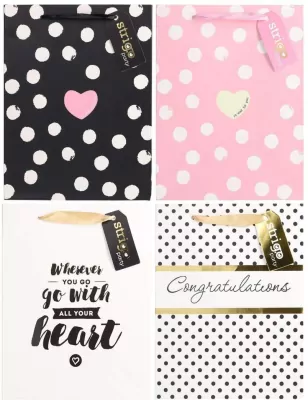 Torba prezentowa Party 18x23x10cm mix STRIGO