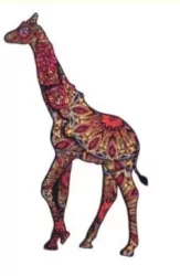 Puzzle drewniane eko 55. Cętkowana żyrafa