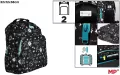 Plecak dwukomorowy Kosmos czarny 32x12x38cm - tantis.pl