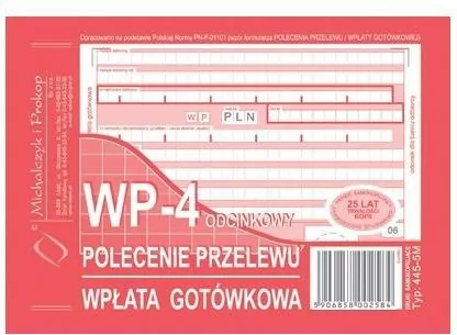 Polecenie przelewu wpłata gotówkowa... 445-5M - tantis.pl