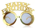 Okulary Happy Birthday złote - tantis.pl