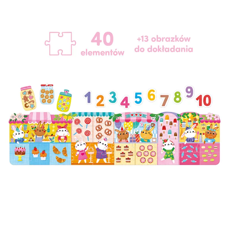 CzuCzu. Puzzle 3+4+. Cyfry Króliczki - tantis.pl