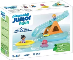 Pływająca wyspa ze zjeżdżalnią. Zestaw z figurkami Junior Aqua 71 687